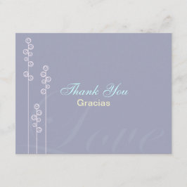 Tarjeta De Agradecimiento :: personalizado: El Hollyhock y el bilingüe del