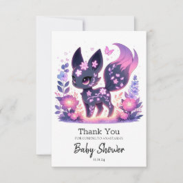 Tarjeta De Agradecimiento Personalizado elegante Fox Baby Shower