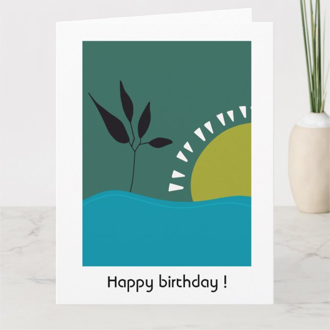 Tarjeta De Agradecimiento personalizado feliz cumpleaños 30.º sol verde (Anverso)