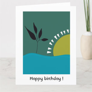 Tarjeta De Agradecimiento personalizado feliz cumpleaños 30.º sol verde