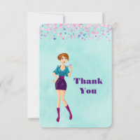 Personalizado Fiesta Chica con Confetti Rosa Graci
