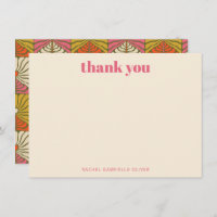 Personalizado floral de Groovy 70s Naranja rosa ve