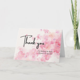 Tarjeta De Agradecimiento Personalizado Floral Stork Baby Shower Gracias Not