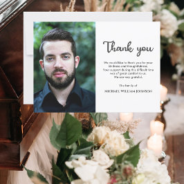 Tarjeta De Agradecimiento Personalizado Fotografía: Misericordia en memoria