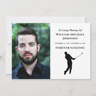 Tarjeta De Agradecimiento Personalizado Fotográfico de Golf Forever