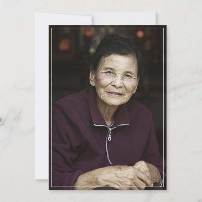 Tarjeta De Agradecimiento Personalizado funeral de la compasión por la muert (Anverso)