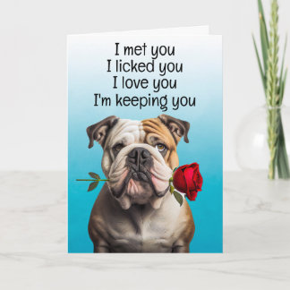 Tarjeta De Agradecimiento Personalizado Funny Birthday Card Bulldog inglés
