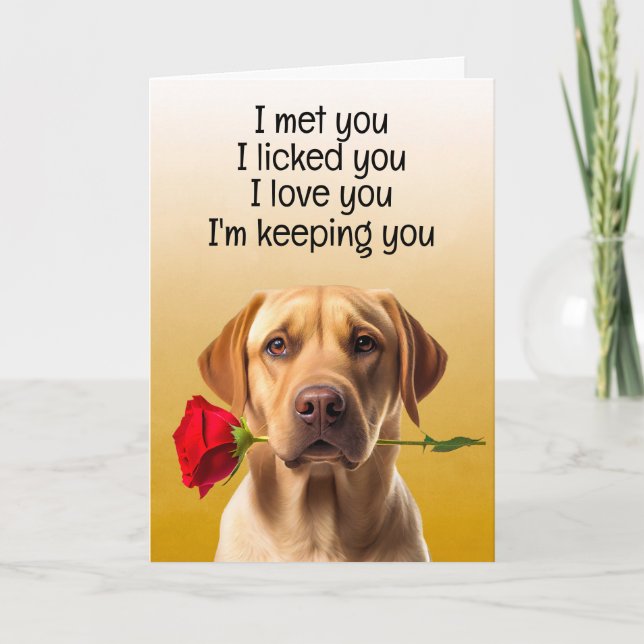 Tarjeta De Agradecimiento Personalizado Funny Birthday Card Golden Retriever (Anverso)