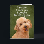 Tarjeta De Agradecimiento Personalizado Funny Birthday Card Poodle<br><div class="desc">Opciones de personalización de la tarjeta de cumpleaños divertida de Poodle: Cambia la ocasión, de quién es la tarjeta (el nombre de tu perro), para quién es la tarjeta (por ejemplo, mamá, papá, Nan, Gran, hermano o hermana de la mujer, etc.). También puede cambiar la imagen del perro si lo...</div>