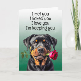 Tarjeta De Agradecimiento Personalizado Funny Birthday Card Rottweiler