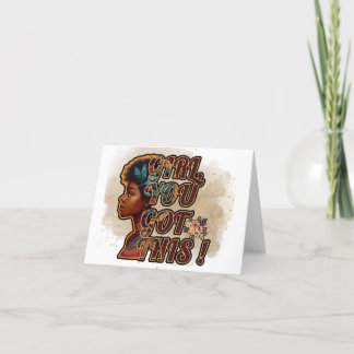 Tarjeta De Agradecimiento Personalizado Gracias Cartas - Chica, ¡Tienes Esto