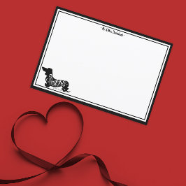 Tarjeta De Agradecimiento Personalizado Gracias Dachshund Cute Dog Note Card