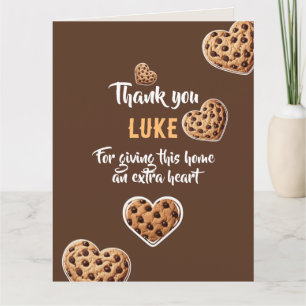 Tarjeta De Agradecimiento Personalizado Gracias diseño de corazones de galle