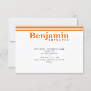 Tarjeta De Agradecimiento PERSONALIZADO GRACIAS TIENES EN CUENTA a naranja m
