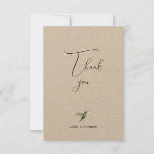 Tarjeta De Agradecimiento Personalizado Hummingbird