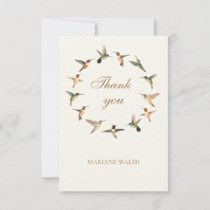 Tarjeta De Agradecimiento Personalizado Hummingbird