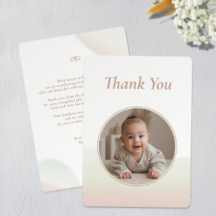 Tarjeta De Agradecimiento Personalizado lindo foto bebé género Baby Shower n