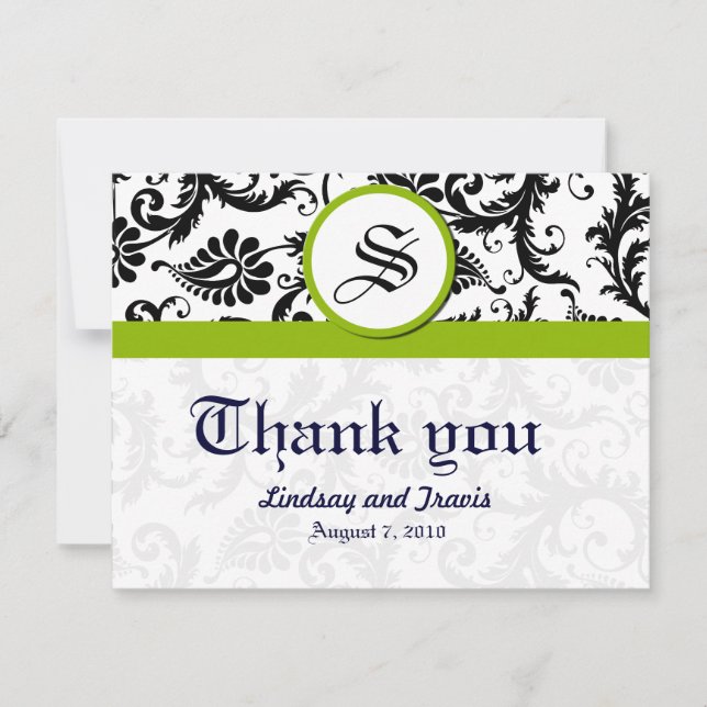 Tarjeta De Agradecimiento Personalizado Lindsay (Anverso)