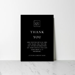 Tarjeta De Agradecimiento Personalizado Logotipo Empresa comercial Minimalis