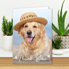 Tarjeta De Agradecimiento Personalizado Mascota simple de perro Foto Vet Tec