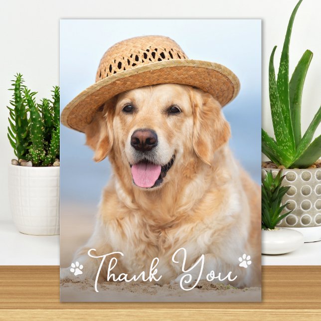 Tarjeta De Agradecimiento Personalizado Mascota simple de perro Foto Vet Tec (Subido por el creador)