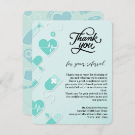 Tarjeta De Agradecimiento Personalizado Médica Remisión al paciente