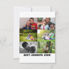 Tarjeta De Agradecimiento Personalizado Mejor abuelo jamás 6 collage de foto