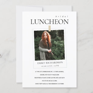 TARJETA DE AGRADECIMIENTO PERSONALIZADO MÍNIMO MODERNO FOTO BRIDAL LUNCHEON