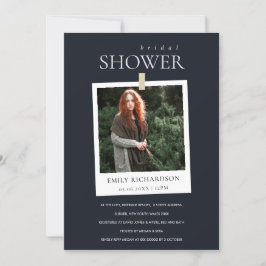 Tarjeta De Agradecimiento Personalizado MÍNIMO NEGRO INVITADO A LA DUCHA BRI