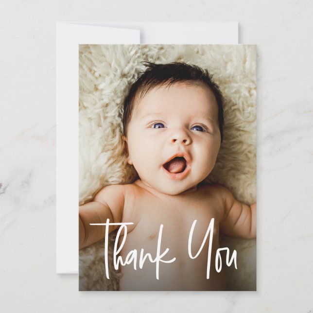 Tarjeta De Agradecimiento Personalizado moderno para el manejo de documentos (Anverso)