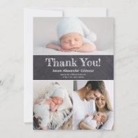 Personalizado Múltiples Fotos Chalkboard Baby Boy 