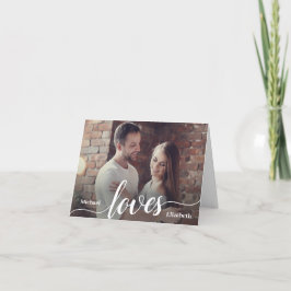 Tarjeta De Agradecimiento Personalizado Parejas Foto guión de amor