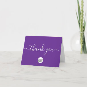 Tarjeta De Agradecimiento Personalizado Profesional de Apreciación Purple de