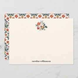 Tarjeta De Agradecimiento Personalizado retro bohemio floral nouveau de duch