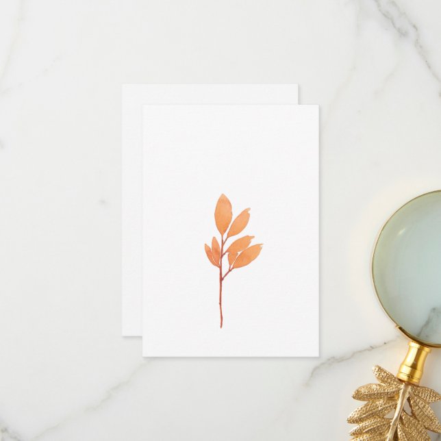 Tarjeta De Agradecimiento Personalizado Sencilla Naranja quemada moderna acu (Anverso/Reverso In Situ)