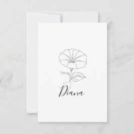 Tarjeta De Agradecimiento Personalizado Septiembre por la mañana Glory Birth