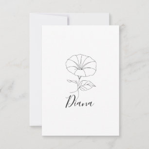 Tarjeta De Agradecimiento Personalizado Septiembre por la mañana Glory Birth