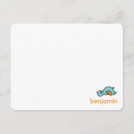 Tarjeta De Agradecimiento Personalizado Silly Duckies Baby Boy Gracias Tarje