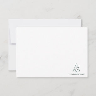 Tarjeta De Agradecimiento Personalizado simple de vacaciones de esbozo de ár