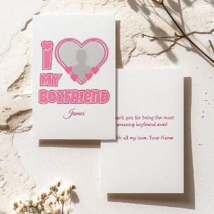 Tarjeta De Agradecimiento Personalizado Te Amo Mi Novio – Agregar Foto y Nom