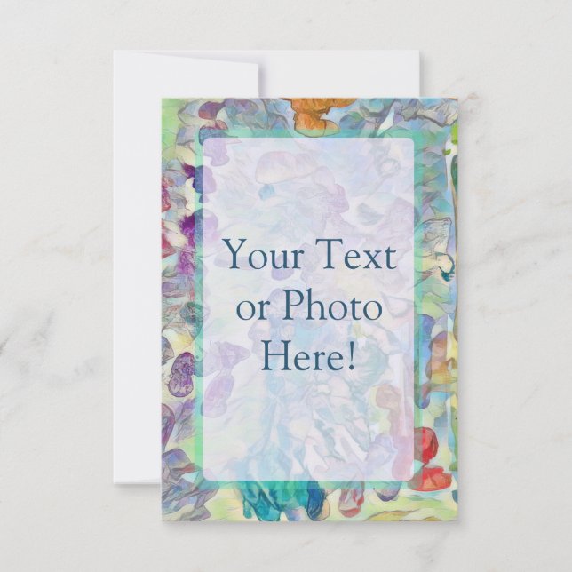 Tarjeta De Agradecimiento Personalizado Texto o imagen Resumen de arte (Anverso)