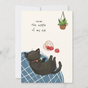 Tarjeta De Agradecimiento [Personalizado] Un día de gato - ¡Apple de mi ojo!