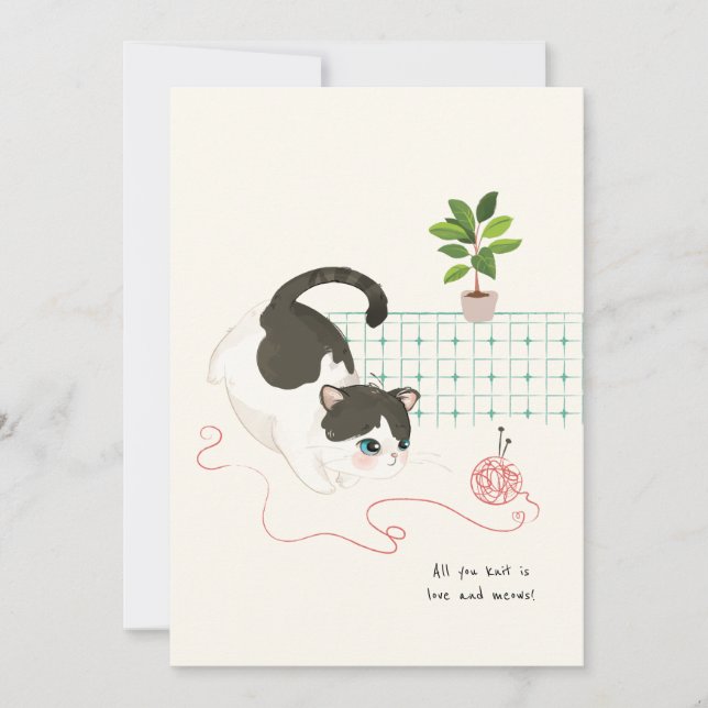 Tarjeta De Agradecimiento [Personalizado] Un día de gato - Todo lo que sabes (Anverso)