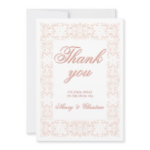 Personalizado único elegante encaje rosado gracias