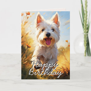 Tarjeta De Agradecimiento Personalizado West Highland White Terrier