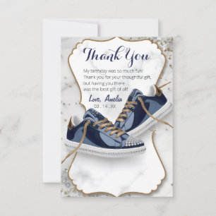 Tarjeta De Agradecimiento Personalizar Elegante Fiesta de Nacimiento de Desp