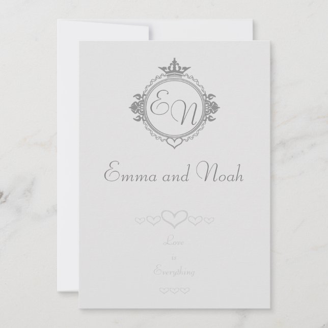 Tarjeta De Agradecimiento Personalizar los nombres, iniciales y frase Amor (Anverso)