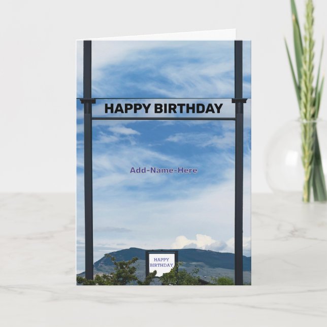 Tarjeta De Agradecimiento personalizar RÓTULO BOARD SOBRE TIERRA Y CIELO (Anverso)