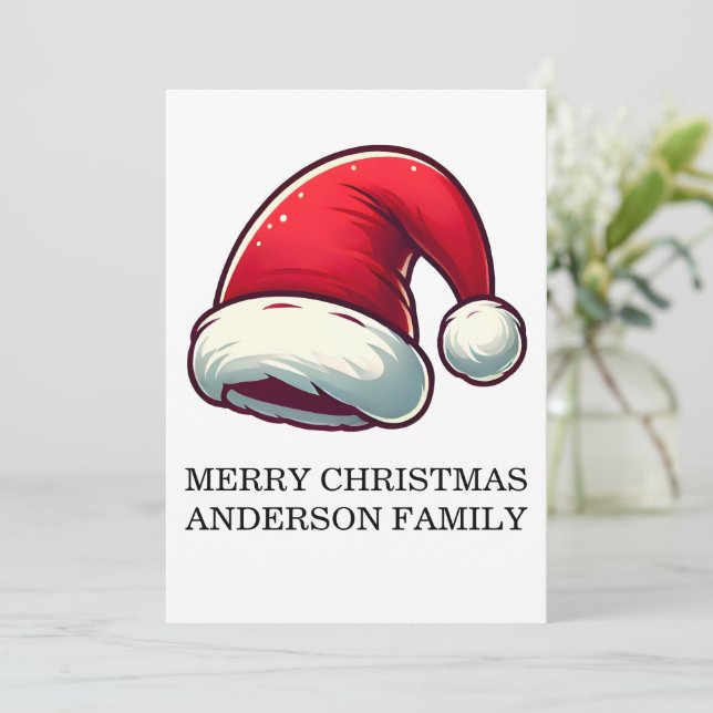 Tarjeta De Agradecimiento Personalize Jolly Brain Warmer Greeting Card (Anverso de pie)