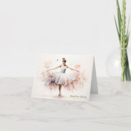 Tarjeta De Agradecimiento Personalized Ballet Thank You Note Card Stationery